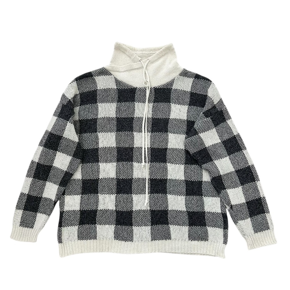 Vintage Parkhurst Weekend Black and White Checkered Sweater